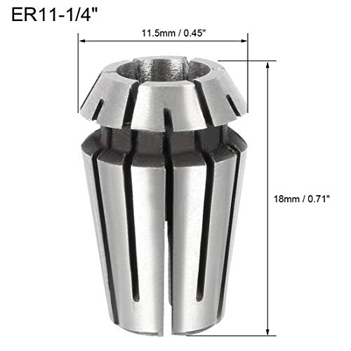 Uxcell Er11 1/4" Spring Collet Chuck For Cnc Engraving Machine Lathe Milling Tool #TOP1