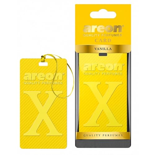 Image of AREON X Version Vanilla Hanging Best Car Air Freshener - Long Lasting Scent for Car or Home - Long Lasting, Fresh, Luxurious Scent