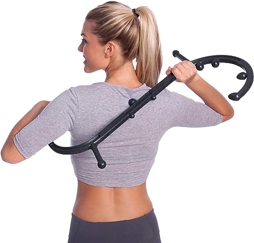 Body Back Buddy Classic USA Made Handheld Massage Cane - Full Body Trigger Point Tool for Deep Tissue Pain Relief - Dual Hooks for Back, Shoulder, Neck - (2.0 Black) - Image 3