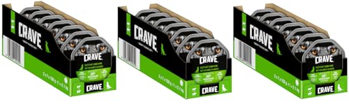 CRAVE Hund Schale Pastete mit Lamm und Rind 3 x 7 x 150g