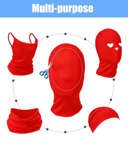 Image of 3 Pieces Full Face Mask, Stretchy Faceless Cloth Masks, Statue Inflatable Costume Accessory for Adult Men Women