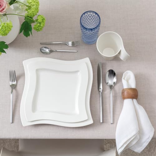Villeroy & Boch New Wave Dinner Plate, 10.5 in, Premium Porcelain, White by Villeroy & Boch - Image 4