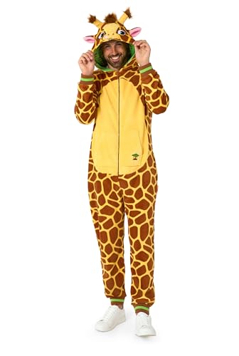 OppoSuits Erwachsene Einteiliger Pyjamas - Tier Strampler - Giraffe Onesie - Braun