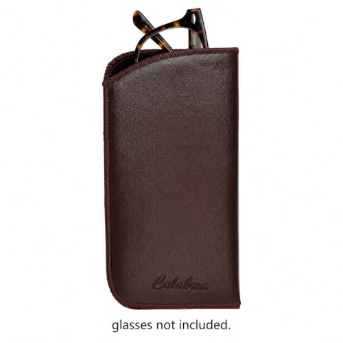 Image of Calabria Mens Slim Half-Clip Case in Black or Brown (Brown (No-Clip)) - 12PACK