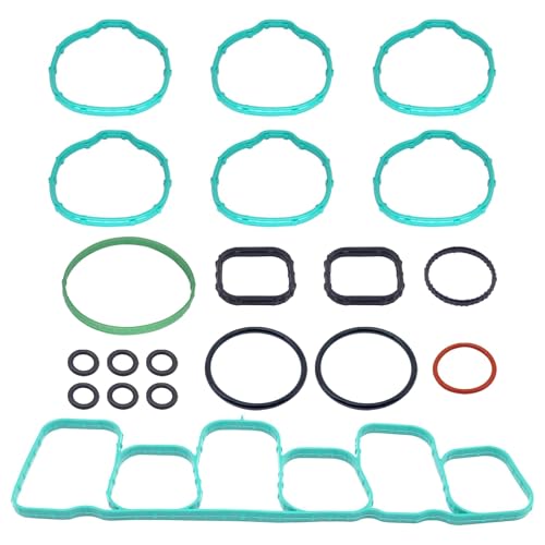 Image of Engine Intake Manifold Gasket Set Fit for Ford Lincoln Vehicle Edge Explorer F-150 Police Mustang Flex Taurus Transit-150 250 350 for MKS MKT MKZ MKX 2011-2020 Replace MS97118-1 MS971181