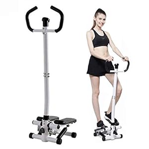 Fitness Stepper Machine para Ejercicio, Ejercitador Interior Caidio con Bandas De Resistencia Y Computadora De Entrenamiento LCD