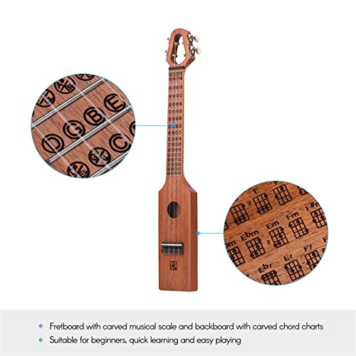 xinxinchaoshi Ukulele Concert Acoustique de 23″Concert ukulélé Acoustique Ukelele en Bois d’acajou Taille compacte avec Balance Musicale sculptée et Graphique d’accord Ukulélé - Les Beatles, Paul McCartney, John Lennon, RIngo Starr, George Harrison xinxinchaoshi Ukulele Concert Acoustique de 23"Concert ukulélé Acoustique Ukelele en Bois d'acajou Taille compacte avec Balance Musicale sculptée et Graphique d'accord Ukulélé – Image 5