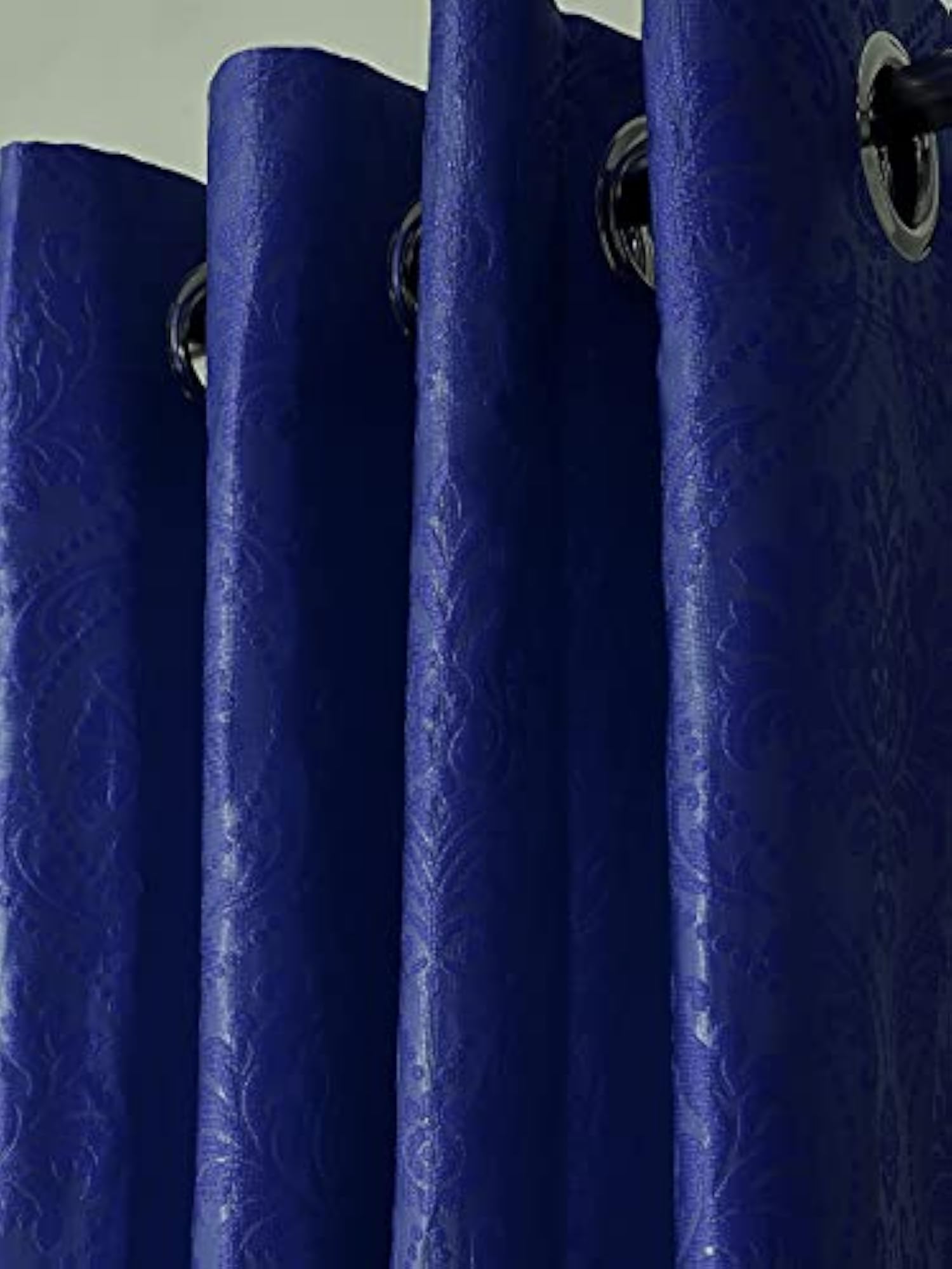 Embossed Damask Design Window Curtain | Drapes for Home, Bedroom, Guest Rooms, Office