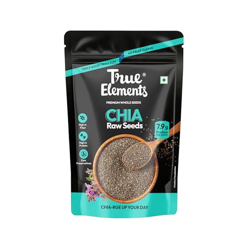 Image of True Elements Chia Seeds 100g - Seeds for Eating | Seeds for Weight Management | Rich in Calcium, Protein & Fibre