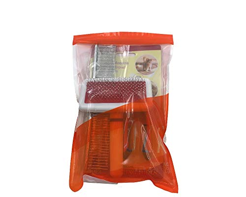JZK Pet Grooming Kit - Pet Nail Clippers Pet nagelvijl Pet Slicker Brush Metal Pet Comb (Pak van 4) - Image 8