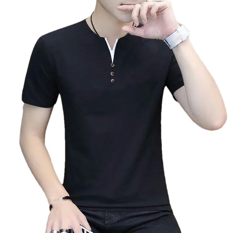 T-shirt pour homme d'affaires en coton supérieur à manches courtes