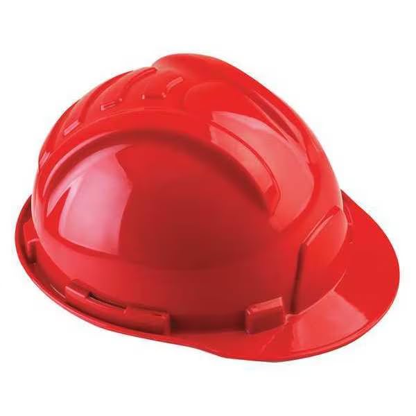 Hard Hat, Polyethylene, 6 Point Ratchet, Type 1, Class E, Red, Mfr: 100-42000-A