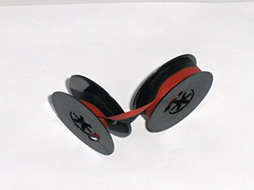 SMITH CORONA STERLING SPOOL TYPEWRITER RIBBON BLACK RED CLOTH FABRIC INK RIBBON