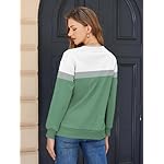 Sweatshirt Damen Pullover Winter Elegant Langarm Rundhals Oberteile Farbblock Casual Langarmshirt Ohne Kapuze – Bild 3