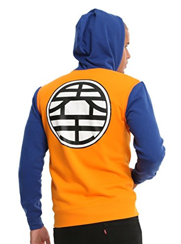 Dragon Ball Z Kame Symbol Contrast Zip-Off Hoodie