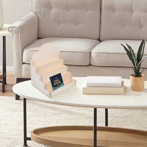 Présentoir à Cartes Bois : Solution de Rangement pour Bureau et Cosmétiques - 5