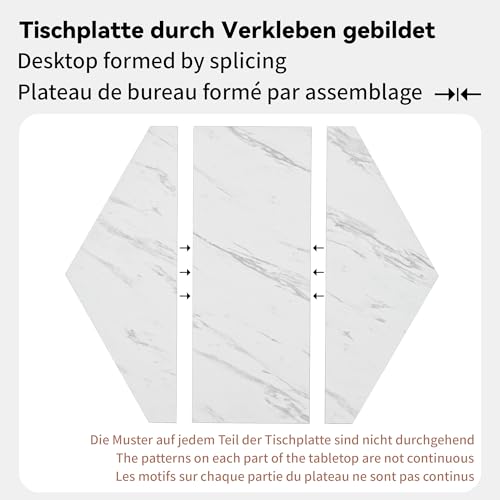 Table de salle à manger hexagonale compacte pour optimiser les petits espaces - 4