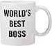 Bluegrass Mugs Funny World's Best Boss – 11 oz Coffee Mug, White