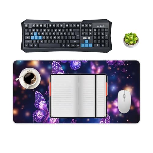 Protector de escritorio con diseño mariposa, grande y antideslizante miniatura 4
