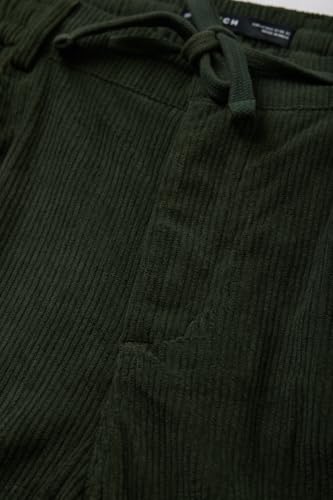 Image of SNITCH Men Cargo Pants | Relaxed Fit with Drawstring Waist & Ribbed Texture | Durable Polyester Fabric for Casual & Streetwear Style