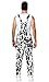 AOBUTE Mens Overalls Animal Cow Printed Adult Adjustable Strap Fashion Onesie Funny Graphic Fall Denim Bib Coverall S