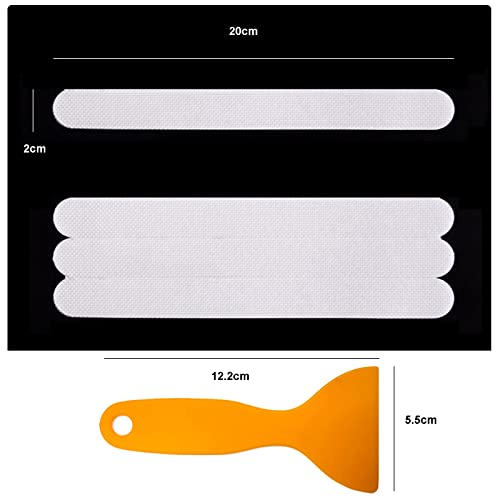 Non Slip Bathtub Stickers With Plastic Scraper, Clear Waterproof Anti Slip Adhesive Bath Tub Strips Treads For Bathroom/Shower Stall/Stairs #TOP3