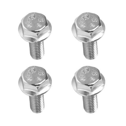 Image of KVAEY 4 PCS Car Top Front Skid Plate Bolts, 304 Stainless Steel 12mm Hex Head Flanged Hexagon Screws, Bolts Compatible with 4Runner Land Cruiser Sequoia Tacoma, Car Accessories (4 PCS)