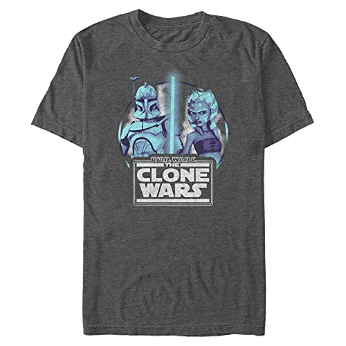 T-shirt Star Wars Clone Wars XL anti-déformation pour homme textile gris résistant