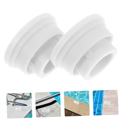 2 piezas Tapones de Goma para Escalera de Piscina Blanco miniatura 7