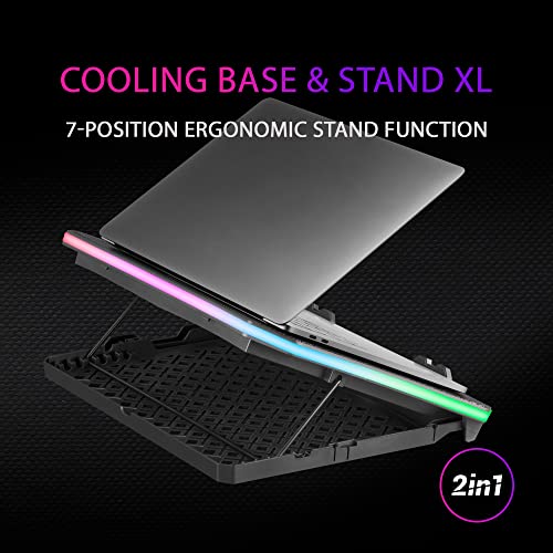 Base de refroidissement PC portable 19 pouces Mars Gaming MNBC6 support ventilé - 4