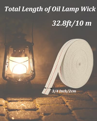 Pabilos para lámparas de aceite 3/4 pulg, 32.8 ft miniatura 2