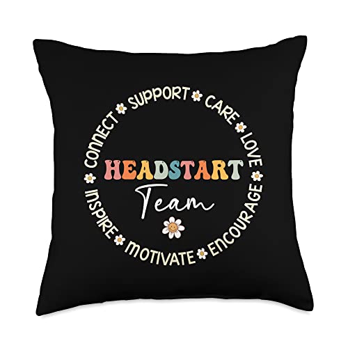 Cute Headstart Team Squad Appreciation Week back to school Throw Pillow