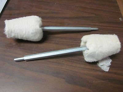 2 MEDIUM 6 LONG CONE WHITE POLISHING BUFFS 1/4 SHANK ROTARY TOOL BUFFING WHEEL