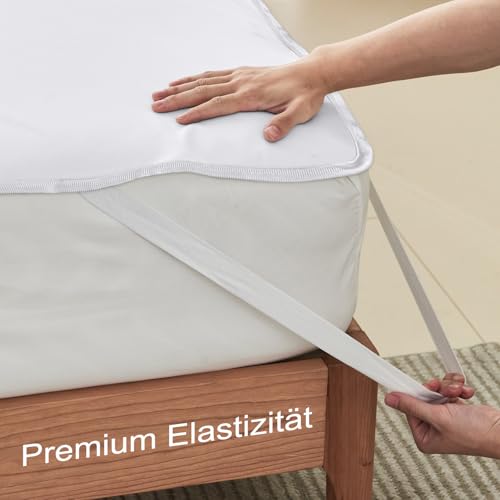 Matratzenschoner 160x200 cm Wasserdicht, Weiß inkontinenzunterlage waschbar, bettunterlage wasserdicht für Kinder - wasserdichte… – Ansicht 8