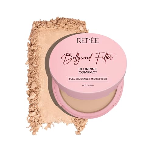 Image of RENEE Bollywood Filter Blurring Compact - Maple Drape | Pore Minimising, Matte Finish, Full Coverage, Rich Pay-off | Blurs Pores & Blemishes | 9g