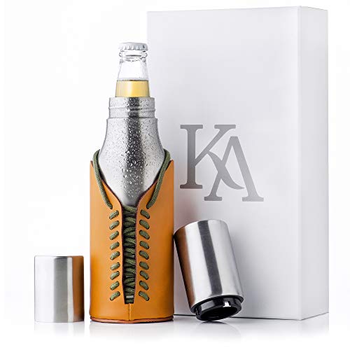 Kamenia Stainless Steel Beer Bottle Holder -Vacuum Insulated Double Walled Bottle Cooler For
