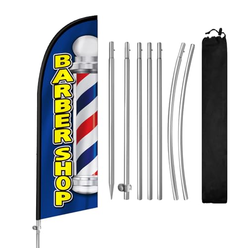 Drapeau à plumes coiffure de 2,4 m pour booster la visibilité d'un salon caché