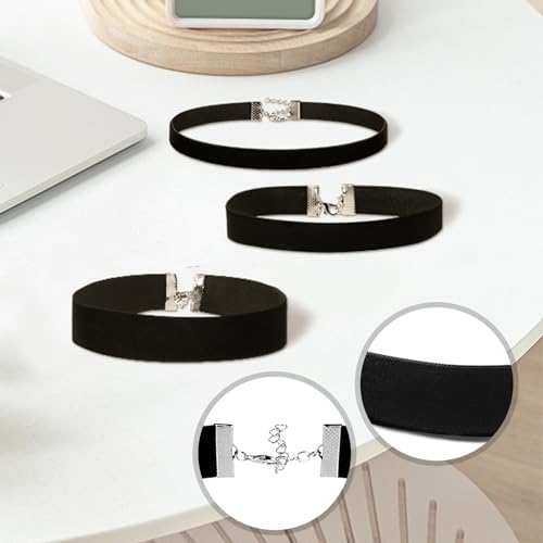 Choker Necklace for Women, Assorted Styles (Floral, Gothic, Denim, Velvet) with Rhinestone, Flower Choker Necklace for Party Wedding Bride Summer4