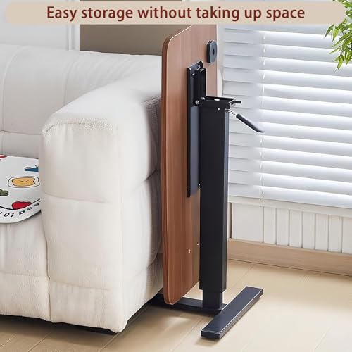 Mesa de cama plegable neumática de 24,4 a 34,64 pulgadas con enchufe 6