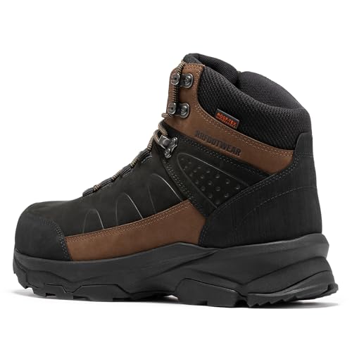ROCKROOSTER Farmington Steel Toe Work Boots for Men, 6" Waterproof Safety Toe Hiking Boots, Brown Leather Non-Slip Rubber Industrial Boot, Anti-Fatigue, ASTM F2413-18 M/I/C EH (AH002 US 8) by ROCKROOSTER - Used condition - Image 2