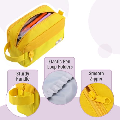 Image of Mr. Pen- High Capacity Pencil Case, Large Pencil Pouch with 3 Compartments and 2 Pockets, Large Pencil Bag with Smooth Zipper, Cute Pencil Case Pouch Organizer, School Supplies for Teens