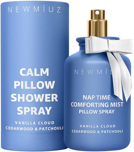 Nap Time Pillow Spray - Vanilla Cedarwood Essential Oils Natural - Fast Acting Aromatherapy Mist for Restful Sleep Relaxation Calming Stress Relief - Bedtime & Shower Spray Luxury Self Care Gift