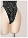 Milumia Women's Sparkly Deep V Neck Halter Bodysuit Sleeveless Tie Back Party Club Leotard Tops Black Large