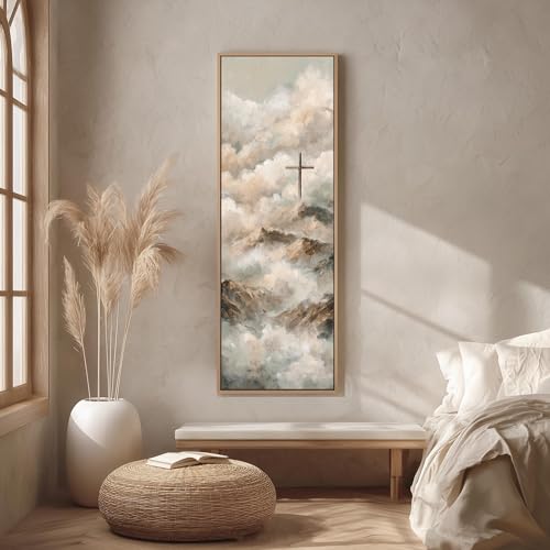 Toile de montagne verticale 20 x 60 cm pour couloir et entrée