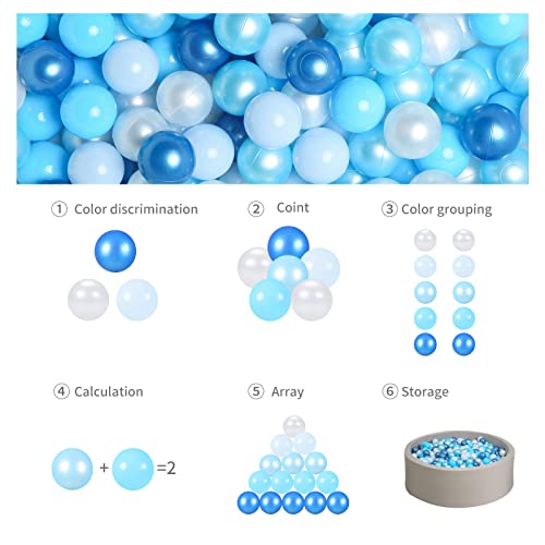 image for GOGOSO Ball Pits Balls Toddlers 50 100 200 500 Plastics Shape Ball Non