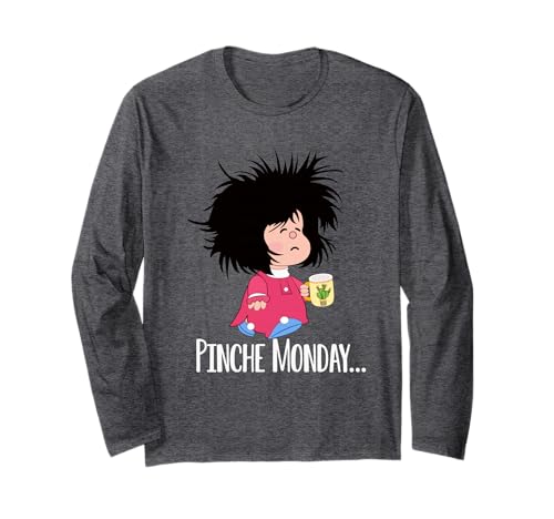 Pinche Lunes Divertido Sleepy Mafalda Español Manga Larga