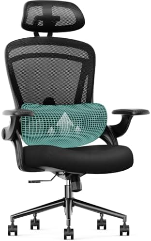 Sweetcrispy Ergonomic Mesh Office Chair, High Back with 2D Headre...