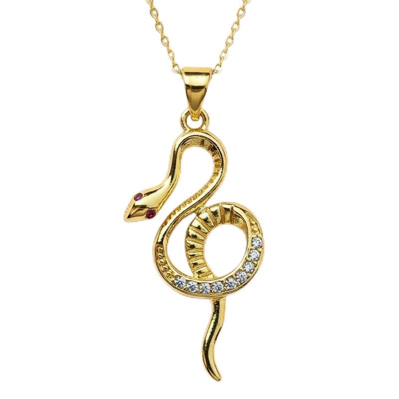 Collier pendentif serpent argent contre les allergies pour peau sensible