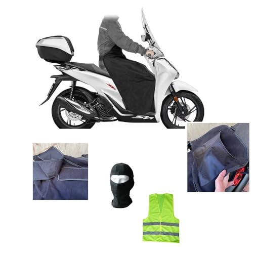 COMPATIBILE CON Piaggio MP3 YOURBAN 300 ie LT COPRIGAMBE SCOOTER DA INDOSSARE COPERTA TERMICA IMPERMEABILE IMBOTTITURA INTERNA IN PILE PROTEZIONE ESTERNA IN NYLON