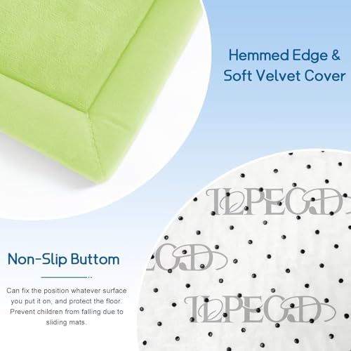Image of Baby Play Mat for Floor Nursery Muscle Mat Area Rug Playroom Rug 79x158 inch Elastic Foam 1.3 inch Thick Crawling Mat for Babies,Toddlers, Infants (Light Green)